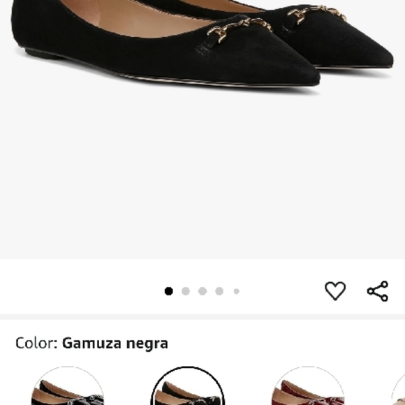 Black Pointed-Toe Flats with Bow Detail - Picture 2 of 7